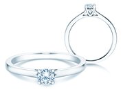 Solitärring Romance in 9K Weißgold mit Diamant 0,25ct