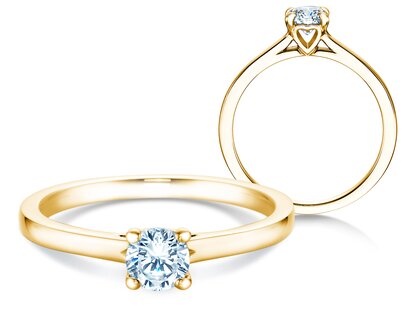 Solitärring Romance in Gelbgold