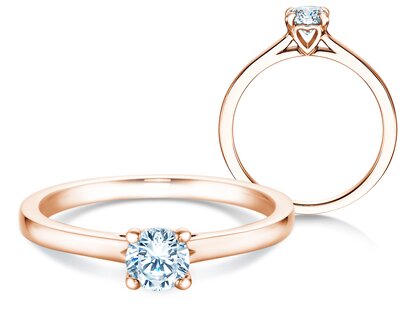 Solitärring Romance in Roségold