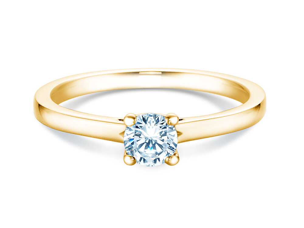 Solitärring Romance in 18K Gelbgold mit Diamant 0,40ct G/SI