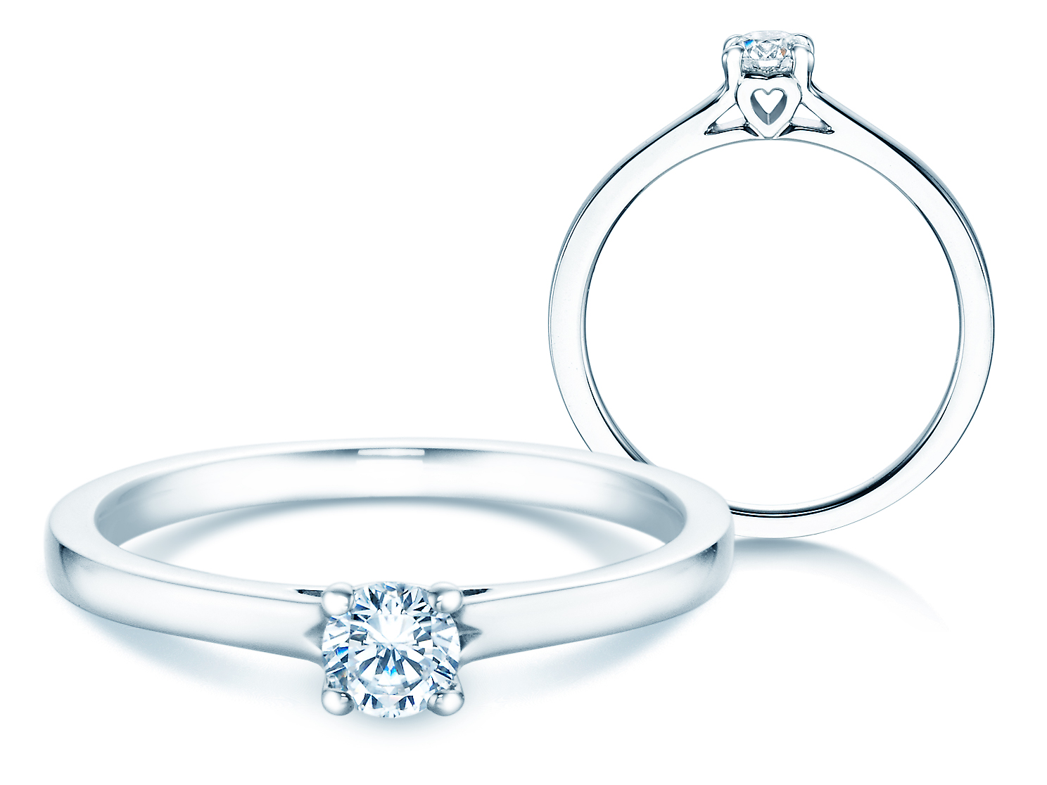Solitärring Romance in Silber