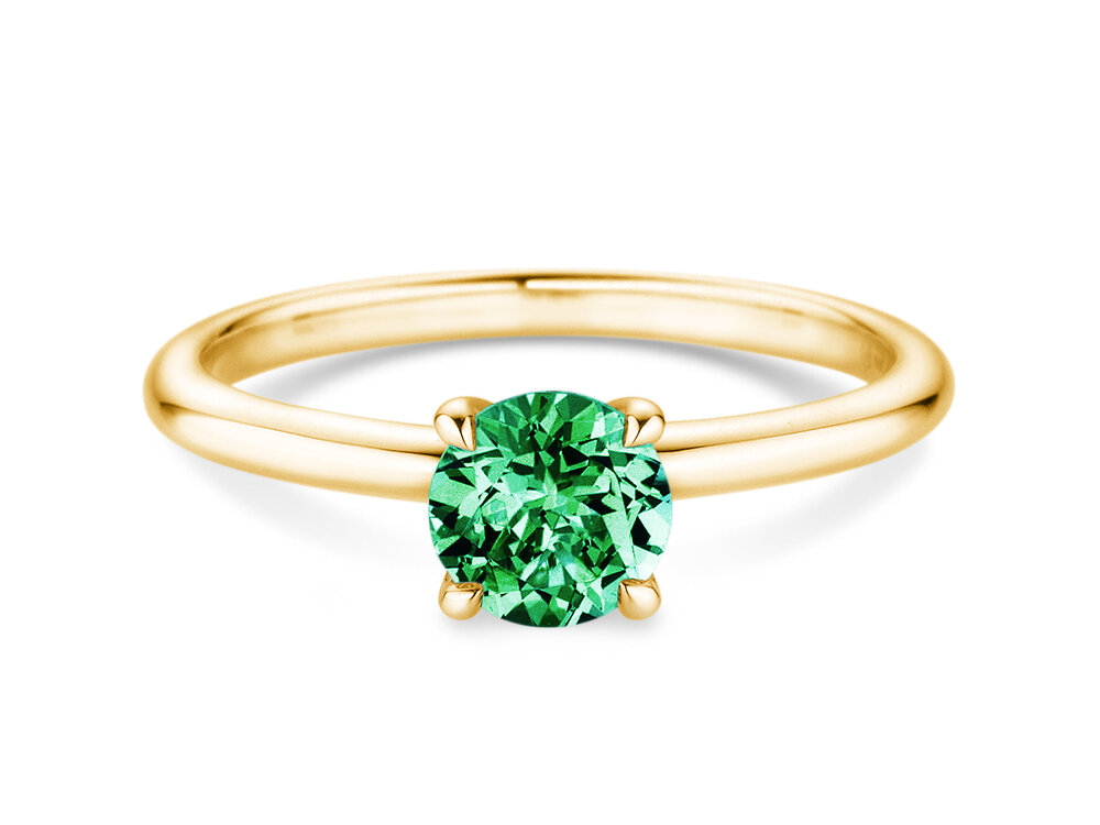 Geburtsstein-Ring Classic 4 Mai in 9K Gelbgold mit Smaragd 1,00ct