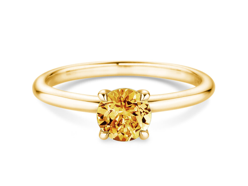 Geburtsstein-Ring Classic 4 November in 9K Gelbgold mit Citrin 1,00ct