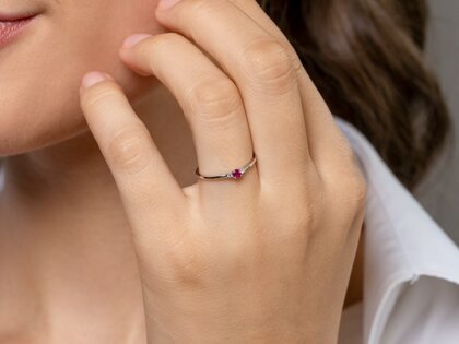 Geburtsstein-Ring Vivid Petite