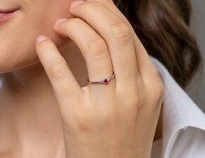 Geburtsstein-Ring Vivid Petite