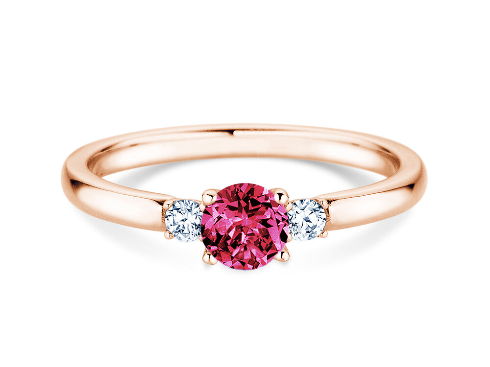 Geburtsstein-Ring Vivid Petite in 14K Roségold