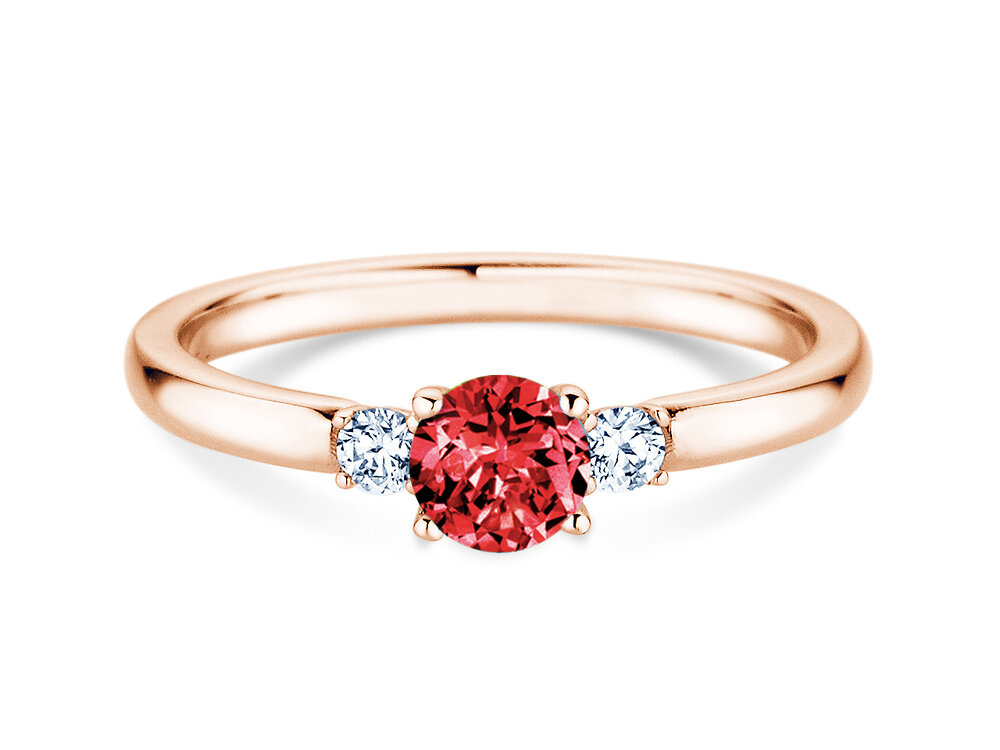 Geburtsstein-Ring Vivid Petite in 14K Roségold