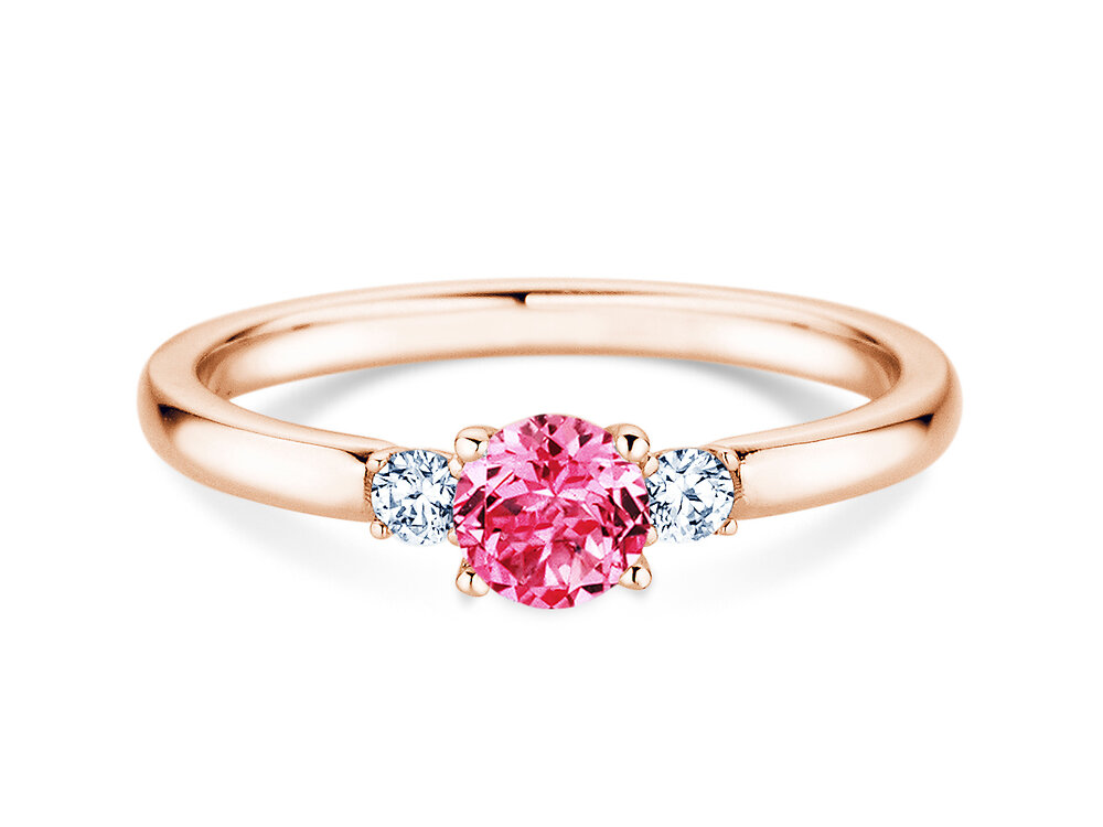 Geburtsstein-Ring Vivid Petite in 14K Roségold