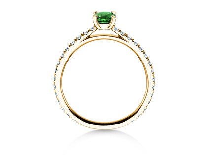 Farbsteinring Bright in Gelbgold