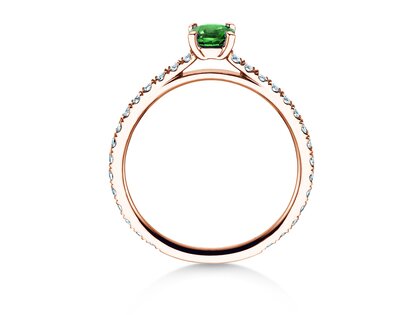 Farbsteinring Bright in Roségold