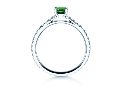 Farbsteinring Bright in Platin