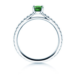 Farbsteinring Bright in Platin