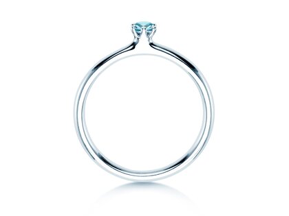 Farbsteinring Classic Colour in Silber 925/- mit Blautopas 0,05ct