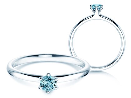 Farbsteinring Classic Colour in Silber