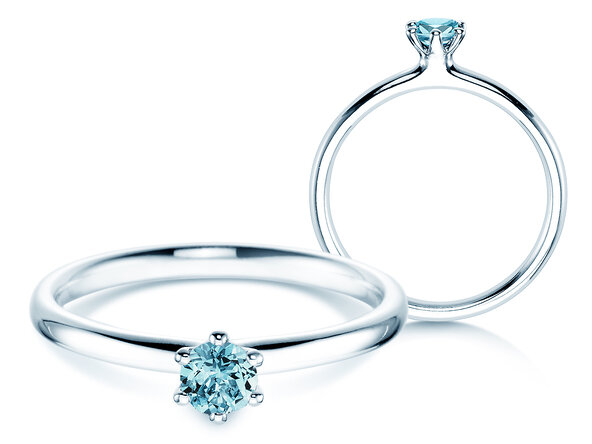 Farbsteinring Classic Colour in Silber