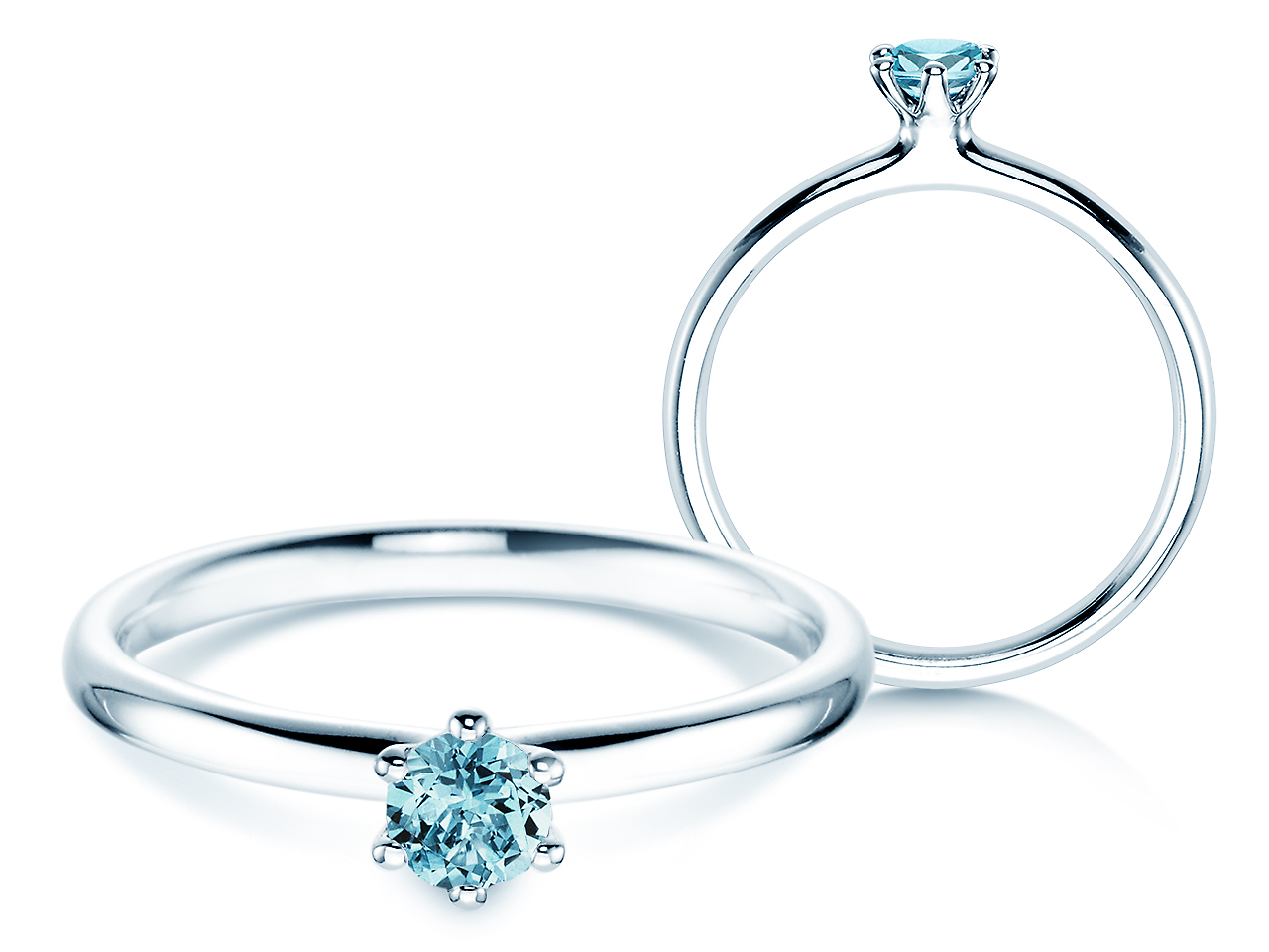 Farbsteinring Classic Colour in Silber