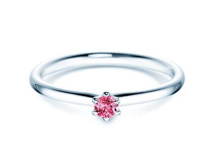 Farbsteinring Classic Colour in Silber 925/- mit Pinker Turmalin 0,05ct
