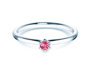Farbsteinring Classic Colour in Silber 925/- mit Pinker Turmalin 0,05ct