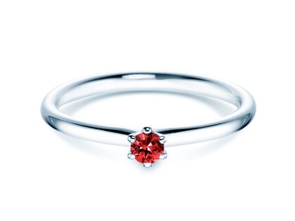 Farbsteinring Classic Colour in Silber 925/- mit Rubin 0,05ct
