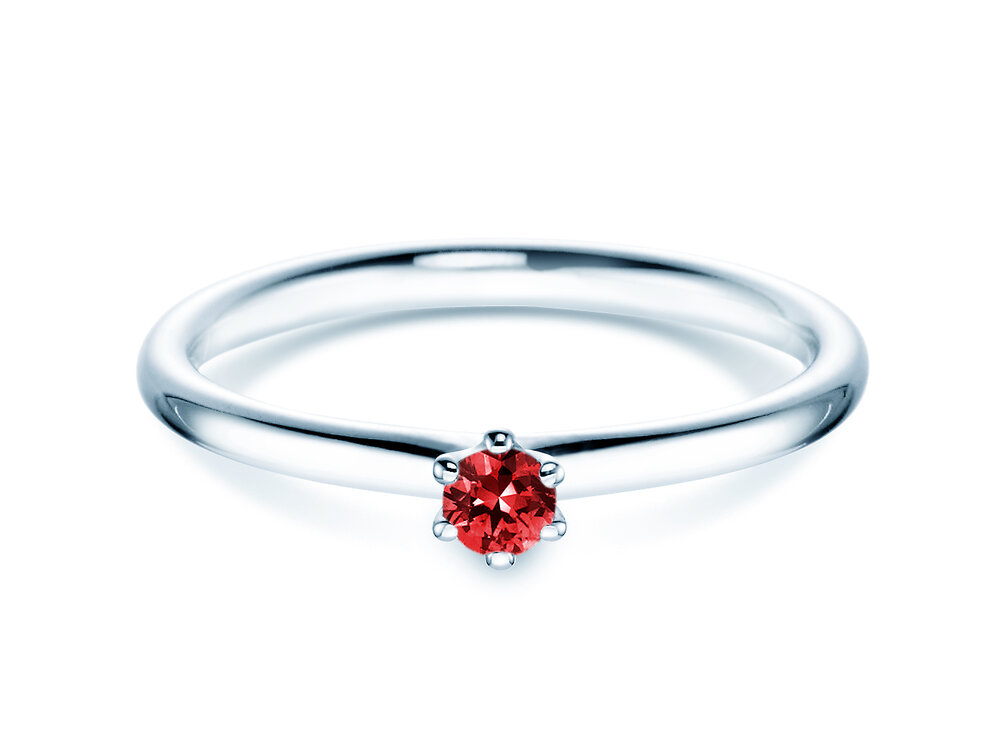 Farbsteinring Classic Colour in Silber 925/- mit Rubin 0,10ct