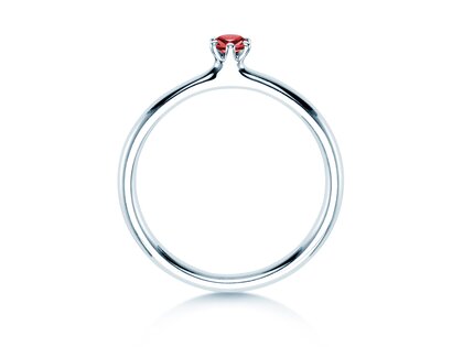 Farbsteinring Classic Colour in Silber 925/- mit Rubin 0,05ct