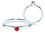 Farbsteinring Classic Colour in Silber 925/- mit Rubin 0,05ct