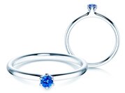Farbsteinring Classic Colour in Silber 925/- mit Saphir 0,05ct