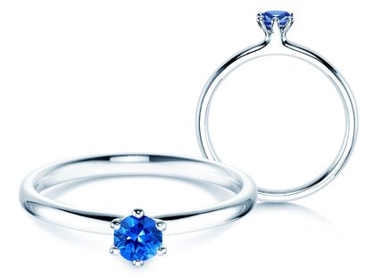 Farbsteinring Classic Colour in Silber