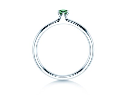 Farbsteinring Classic Colour in Silber 925/- mit Smaragd 0,05ct