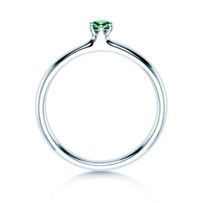 Farbsteinring Classic Colour in Silber 925/- mit Smaragd 0,05ct