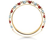 Eternityring Dusk mit Diamant und Farbedelstein in Gelbgold