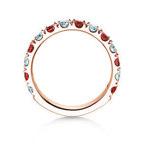 Eternityring Dusk mit Diamant und Farbedelstein in Roségold