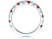 Eternityring Dusk mit Diamant und Farbedelstein in Weißgold