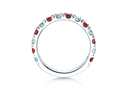 Eternityring Dusk mit Diamant und Farbedelstein in Platin