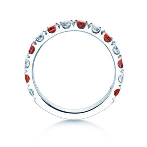 Eternityring Dusk mit Diamant und Farbedelstein in Platin