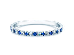 Eternityring Dusk mit Diamant und Farbedelstein