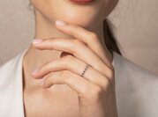 Eternityring Dusk mit Diamant und Farbedelstein