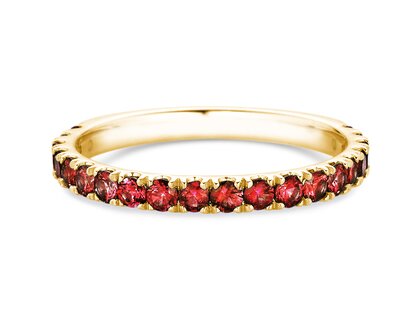 Eternityring Dusk mit Farbedelstein in Gelbgold