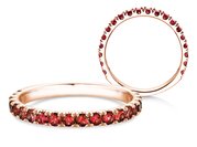 Eternityring Dusk mit Farbedelstein in Roségold