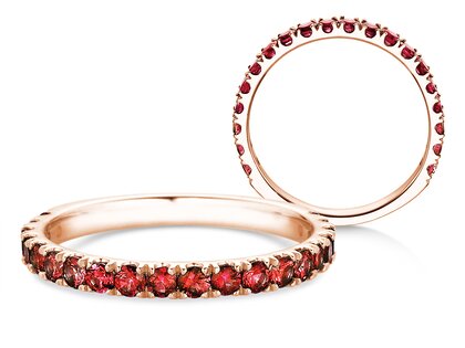 Eternityring Dusk mit Farbedelstein in Roségold