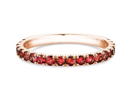Eternityring Dusk mit Farbedelstein in Roségold