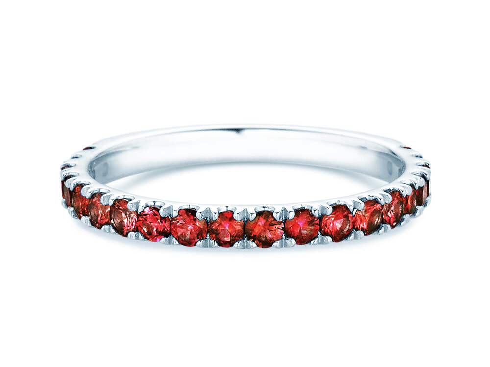 Eternityring Dusk mit Farbedelstein in Platin 950/- mit Rubin 0,60ct