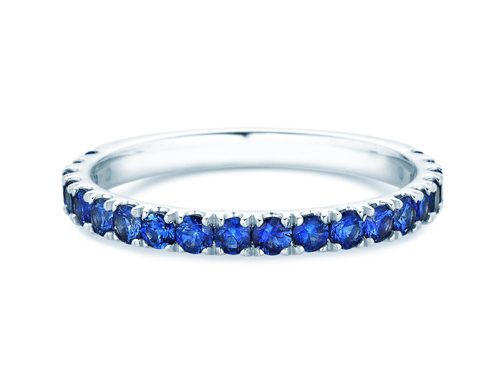 Eternityring Dusk mit Farbedelstein in Platin 950/- mit Saphir 0,60ct