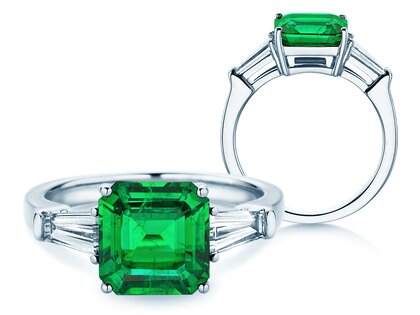 Farbsteinring Emerald Elegance