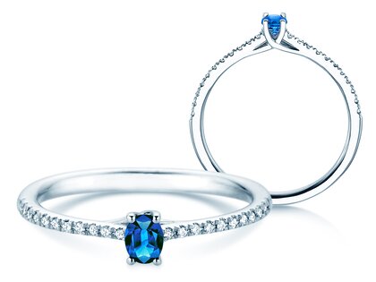 Geburtsstein-Ring Glow Pavé September