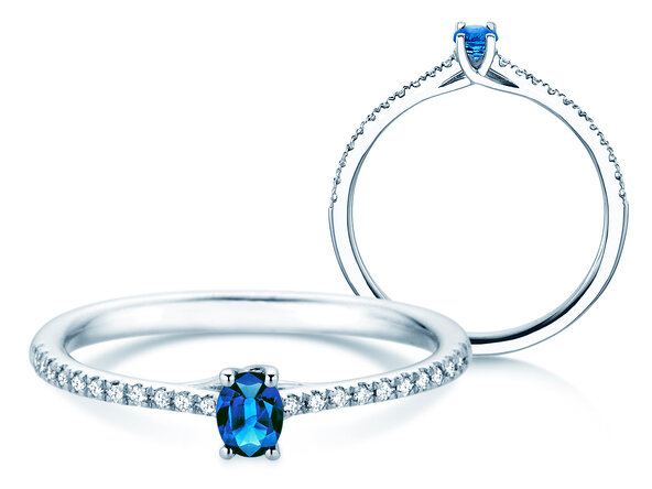 Geburtsstein-Ring Glow Pavé September
