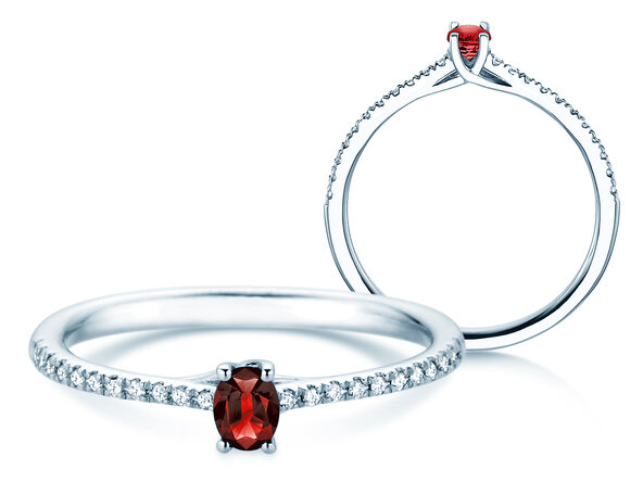 Geburtsstein-Ring Glow Pavé Juli