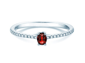 Geburtsstein-Ring Glow Pavé Juli