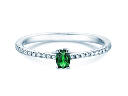 Geburtsstein-Ring Glow Pavé Mai