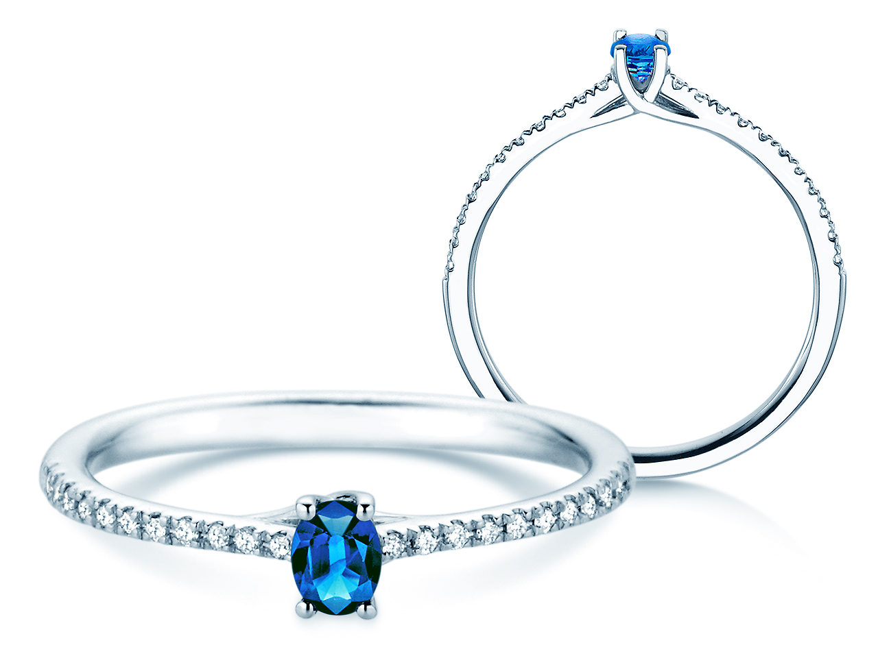 Geburtsstein-Ring Glow Pavé September